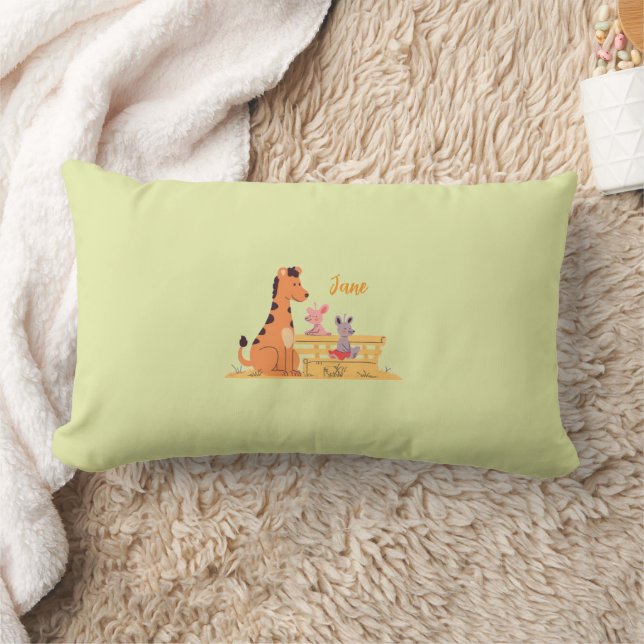 Colorful Animal Print Throw Pillow (Blanket)
