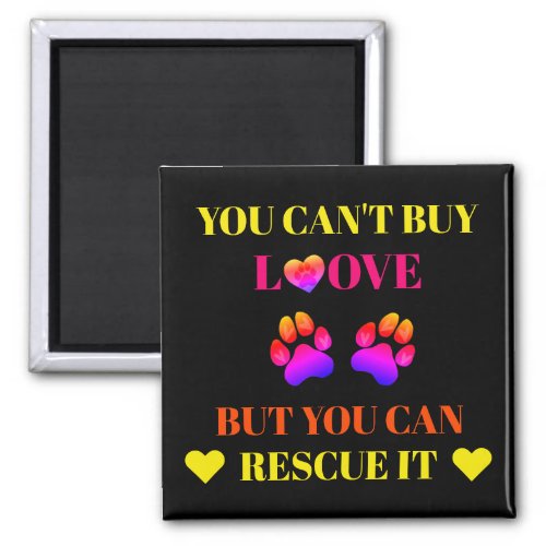 Colorful Animal Rescue and Pet Adoption Magnet 2