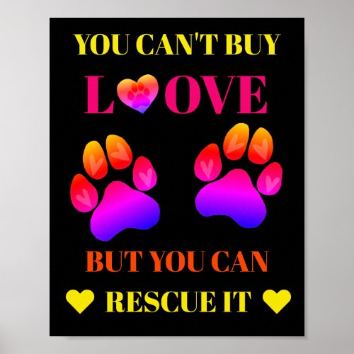 Colorful Animal Rescue and Pet Adoption Poster