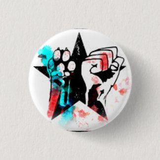 Colorful animal rights badge button