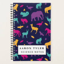 colorful animal silhouette pattern planner