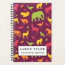 colorful animal silhouette pattern planner