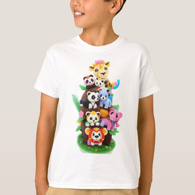 Colorful Animal Wild Life T-Shirt (Front)