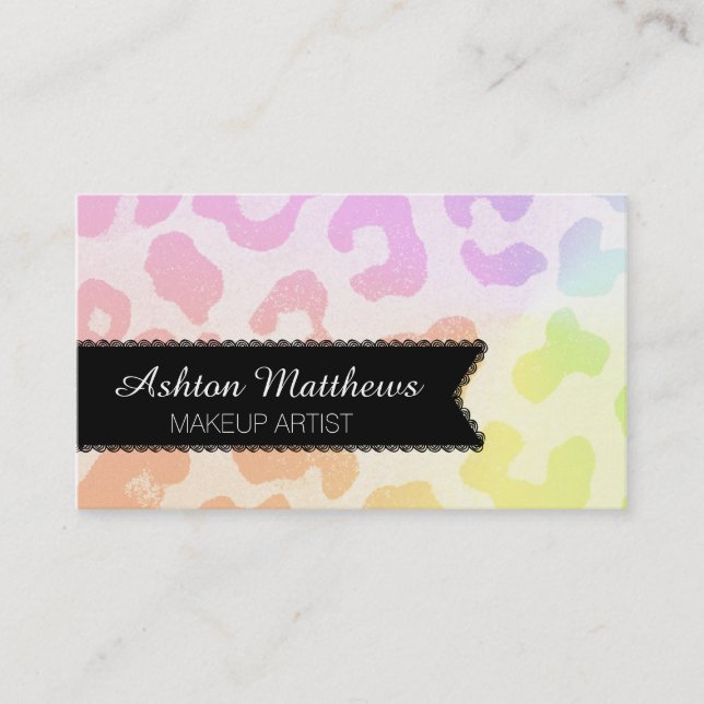 Colorful Animals Print Business Cards -Personalize (Front)
