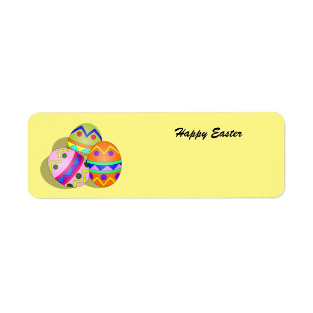 Colorful animated Easter Eggs label (Front)