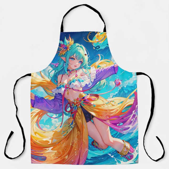 Colorful/anime/cartoon  apron (Front)