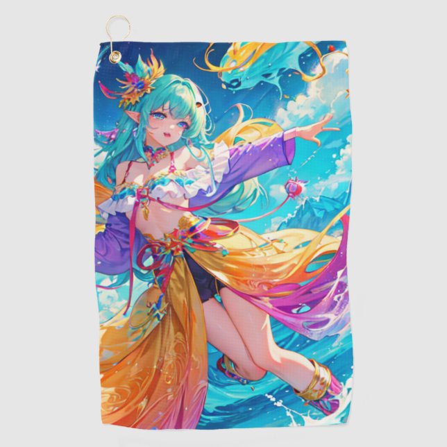 Colorful/anime/cartoon  golf towel (Front)