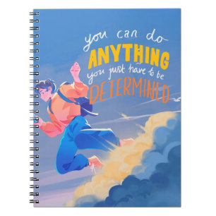 Colorful Anime-Inspired Notebook with Motivational