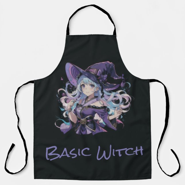 Colorful/Anime/witch/Halloween Apron (Front)