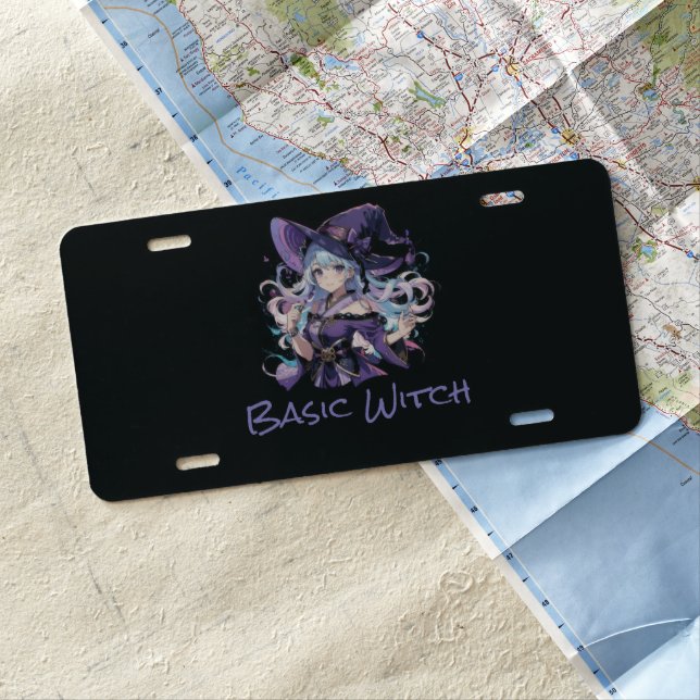 Colorful/Anime/witch/Halloween License Plate (In Situ)