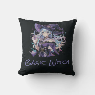Colorful/Anime/witch/Halloween Throw Pillow