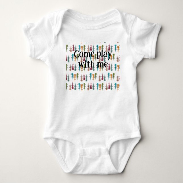 Colorful Antenna  Baby Bodysuit (Front)