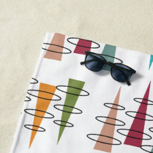 Colorful Antenna  Beach Towel