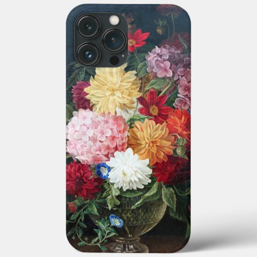 Colorful Antique Flowers Still Life Art Painting iPhone 13 Pro Max Case