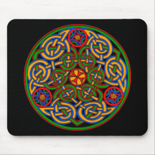 Colorful Antique Style Celtic Art Mouse Pad