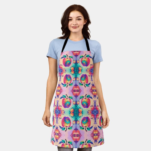 Colorful apple apron (Worn)