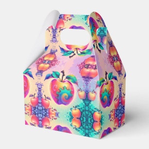 Colorful apple favor boxes