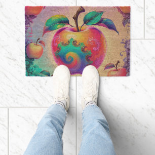Colorful apple fiber doormat