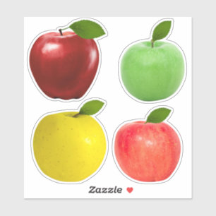 Colorful Apple Fruits Sticker