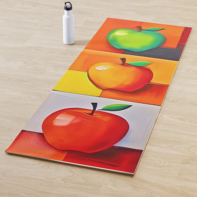 Colorful Apple Grid Yoga Mat (In Situ)