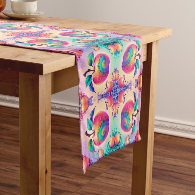 Colorful apple short table runner (In Situ)