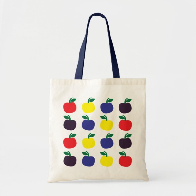 Colorful Apples Fruits Tote Bag (Front)