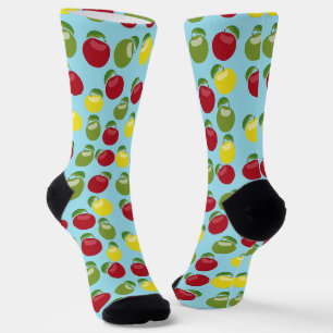 Colorful Apples Pattern Socks