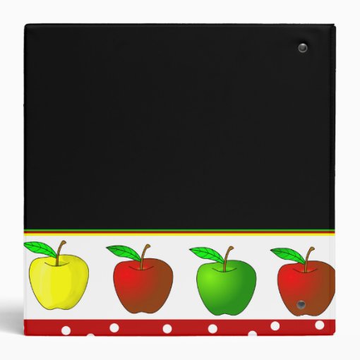 Colorful Apples Teacher's Binder | Zazzle