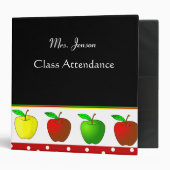 Colorful Apples Teacher's Binder | Zazzle