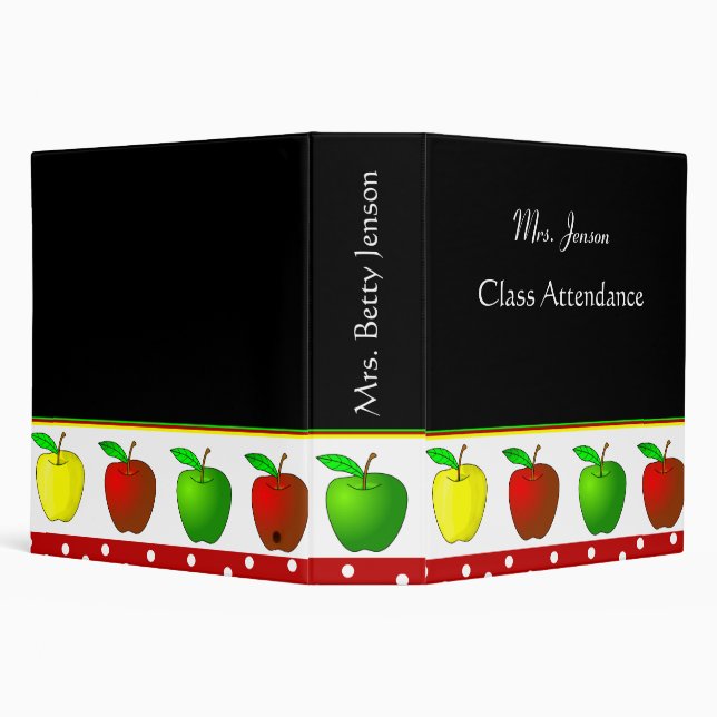 Colorful Apples Teacher's Binder (Background)