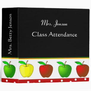 Colorful Apples Teacher's Binder