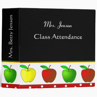 Colorful Apples Teacher's Binder
