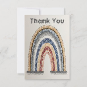 Colorful Appreciation  Thank You Art Rainbow  Card