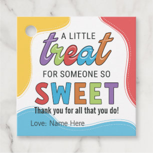 Colorful Appreciation Thank you for Sweet Someone Favor Tags
