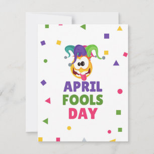 Colorful April Fools Day Holiday Card