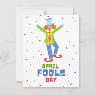 Colorful April Fools Day Holiday Card