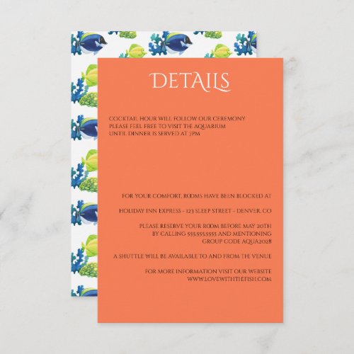 Colorful Aquarium Enclosure Card