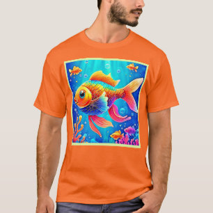Colorful Aquarium Fish Art T-Shirt