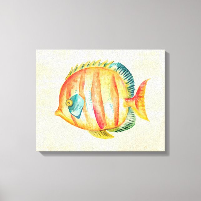 Colorful Aquarium Fish Canvas Print (Front)