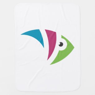 colorful aquarium fish illustration design baby blanket