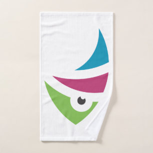 colorful aquarium fish illustration design hand towel