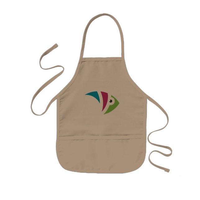 colorful aquarium fish illustration design kids' apron (Front)