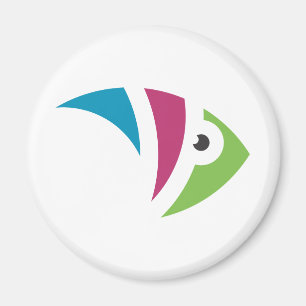colorful aquarium fish illustration design magnet