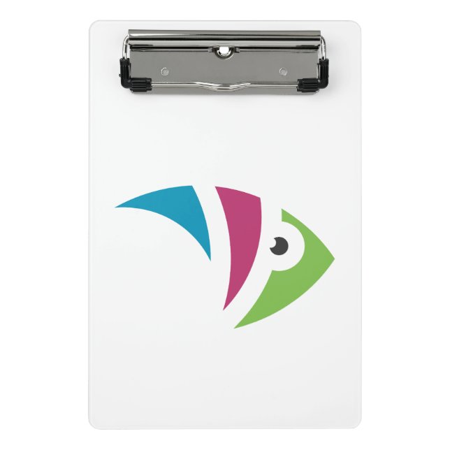 colorful aquarium fish illustration design mini clipboard (Front)
