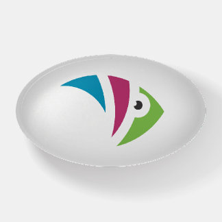 colorful aquarium fish illustration design paperweight