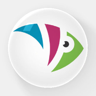 colorful aquarium fish illustration design paperweight