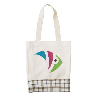 colorful aquarium fish illustration design zazzle HEART tote bag