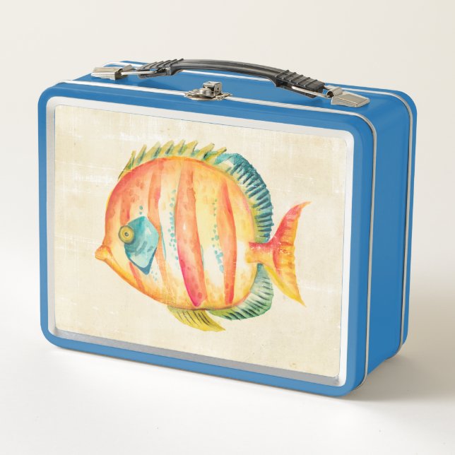 Colorful Aquarium Fish Metal Lunch Box (Front)