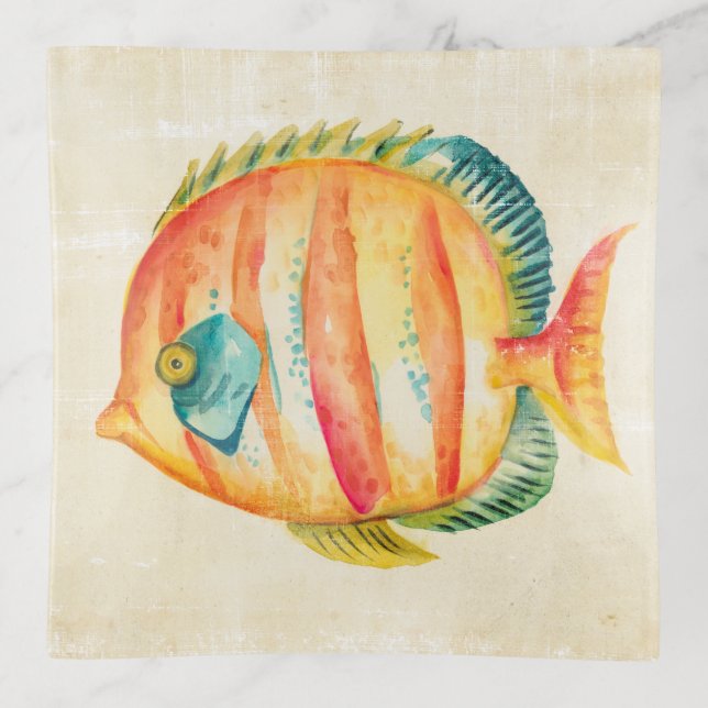 Colorful Aquarium Fish Trinket Tray (Front)