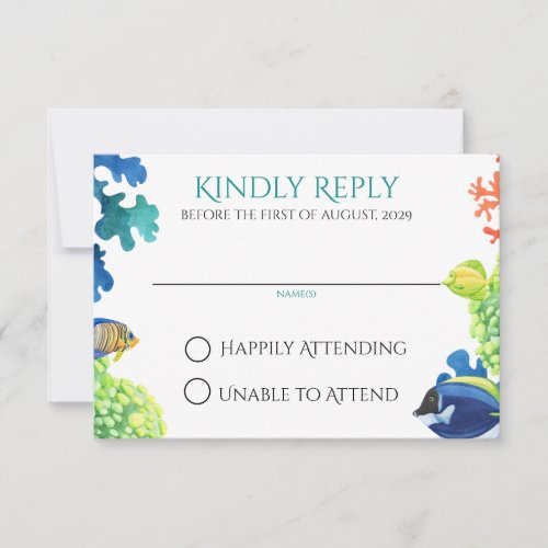 Colorful Aquarium Response Card